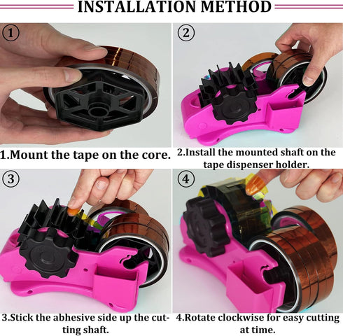 Heat Tape Dispenser Sublimation, Multiple Roll Cut for 1" and 3" Core, Semi-Automatic with Compartment Slots