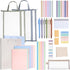 Colarr 54 Pieces Aesthetic School Supplies Set, Back to School Essentials Kit for High School and College (Morandi)