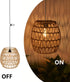 Bulb 4*AA Battery Operated Outdoor Chandelier for Gazebo Pendant Light with Remote Control LED Farmhouse Hanging Boho