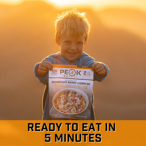 Peak Refuel Mountain Berry Cobbler | Real Ingredients | Premium Freeze Dried Food | 2 Servings