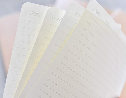 TWONE A5 Travel Notebook Journal, Brown Soft Cover, 60 Lined Pages, 6-Pack for School, Work, Writing, 5.5 x 8.3 Inches