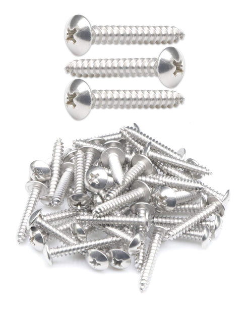 200PCS Truss Head Phillips Self Tapping Sheet Metal Screws - #8 x 1 Inch Stainless Steel for Woodworking