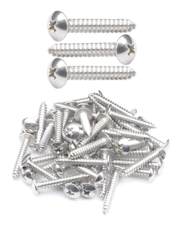 200PCS Truss Head Phillips Self Tapping Sheet Metal Screws - #8 x 1 Inch Stainless Steel for Woodworking