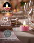 3D 300+Hour Set 24 Amagic Flameless Pink Timer Remote Tealights Candles, Black Wick Flickering Tea Light, Colored