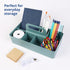 BLUE GINKGO Multipurpose Caddy Organizer, Stackable Plastic Caddy with Handle for Desk, Makeup, Classroom