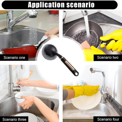 Generic Countertops, Stainless Steel Wire Scratch Brush - Heavy Duty Scrubber | Grill Grate Cleaner, Abrasive Cleaning