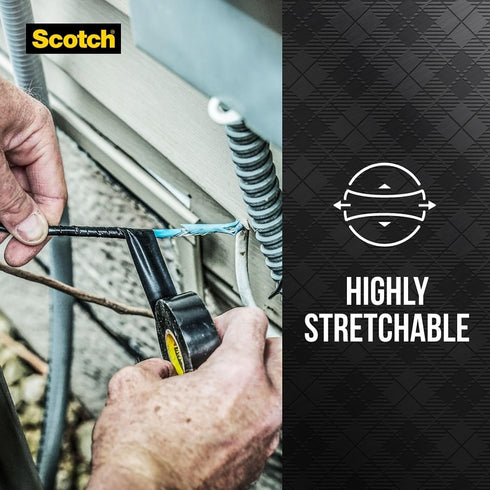 Scotch Super 33+ Vinyl Electrical Tape, 3/4 in x 66 ft, Black