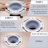 Universal Toilet Flange Repair Kit, Fits 4 Inch, 5 Inch or Special 3 Inch Drain Pipe, Perfect Seal No More Leaks