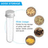 PATIKIL 30ml Plastic Test Tubes with Screw Caps, 12Pcs for Scientific Party Decoration, Silver Tone