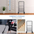 Compact Folding Grocery Cart with Dual Baskets - Black