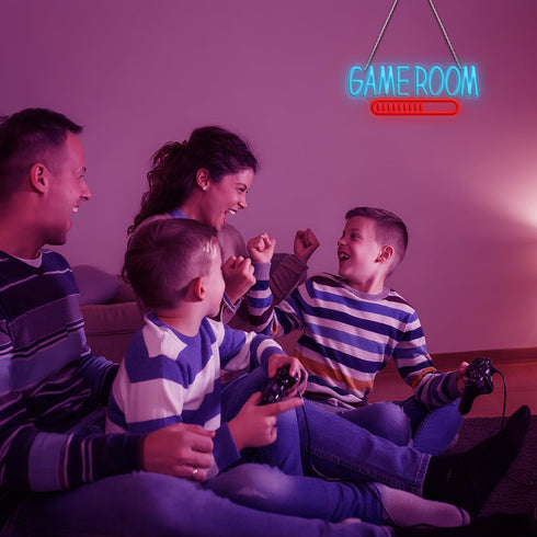 15.35 11.81 inches Game Room Neon Sign, Gaming Neon Signs for Wall Decor, USB Powered Gamer Neon Lights for Teen Kids