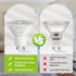 SETEN 6 Pack GU10 Bulbs, 6W (50W Dimmable 5000K 580LM, LED Halogen Equivalent) Daylight, for Track Lighting, Recessed