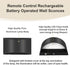 Dimmable 3000K/4000K/6000K Hallway(Black,2P) TRLIFE Rechargeable Battery Operated Wall Sconces, Remote Control LED Wall
