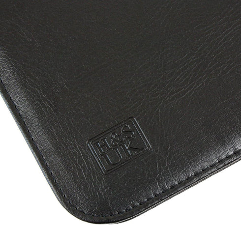 H&S A4 Zipped Conference Folder, Padfolio Folio Case, Business Faux Leather Document Bag Portfolio - Ring Binder