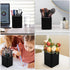 Metal Square Pen Holder for Desk, Aluminum Desktop Organizer and Makeup Brush Storage Box for Office, School, Home