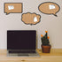 Navaris Cork Bulletin Board Set - 3X Pieces Cork Boards in Cute Decorative Speech and Thought Bubble Shapes with Push Pins for Kitchen, Home, Office by Navaris