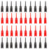 40Pcs Mini SMD IC Test Hook Clip Grabbers Probe Jumper for Electronic Experiment (20 Red + 20 Black)