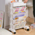 Small Bookshelf Mobile Bookcase, Home Tiered Storage Shelf Carts with Wheels, Rolling Storage Cart (5 Layer)