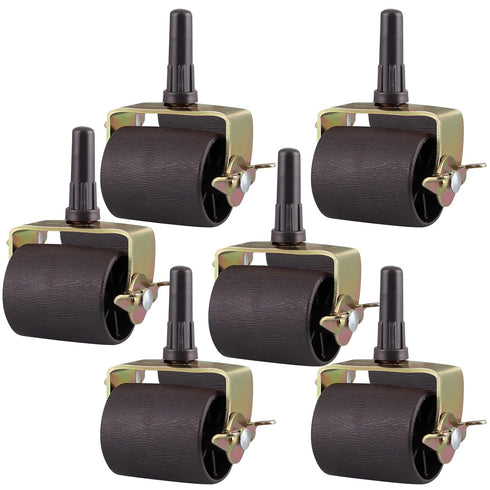 Bed Casters, Heavy Capacity Bed Frame Wheels Rollers with Brakes for Replacement Parts, Set of 6 (6 Pcs)