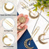 OLYCRAFT 12Pcs Moon and Star Paperclips, 3.8 Inch Alloy Pendant Clips for Document Sorting