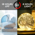 Lighted Mercury Glass Ball Table Lamp with Timer, Silver Cordless Orb, Battery Operated Sphere Glass Night Light for