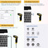 NADAMOO Wireless Barcode Scanner, Handheld USB 1D Cordless Laser Reader for Inventory, Compatible with Windows/Mac/Linux