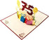iGifts And Cards Happy 75th Birthday 3D Pop Up Greeting Card - Unique Gift for Husband, Wife, Best Friend, Celebration