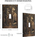 Medieval Of Two Wolves 1 Gang Single Toggle Light Switch Cover Decorative Wall Plate for Bedroom Bathroom Kitchen.