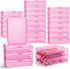 Dunzoom 25 Pcs Plastic Crayon Boxes with Lids, 4.53 x 3.35 x 1.1