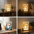 HETOOSHI 5X7inch) Walnut LED Night Light Photo Frame - Illuminated Acrylic Picture Frame with Glowing Wooden Base, USB