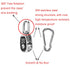 10Pcs 304 Stainless Steel M20 Single Pulley Block with 10Pcs Spring Snap Hook, Wire Rope Hanging