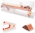Rose Gold Acrylic Stapler, Desktop Stapler with 25 Sheet Capacity, Includes 1000 Staples and Staple Remover