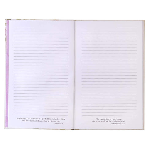 Christian Art Gifts Flexcover Journal, For I Know The Plans – Jeremiah 29:11, Floral Inspirational Notebook, 128 Lined