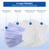 50 Pack 4-Ply 3 JMU Disposable Face Masks, ASTM Level Medical Masks for Adults, Purple