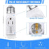 Feekoon 4 Pcs 3 Prong Light Socket Adapter, E26 Light Bulb Outlet Adapter, Polarized Light Socket to Plug Adapter, Light Bulb to 2/3 Prong Outlet Plug Splitter Converter for Garage Porch (White)