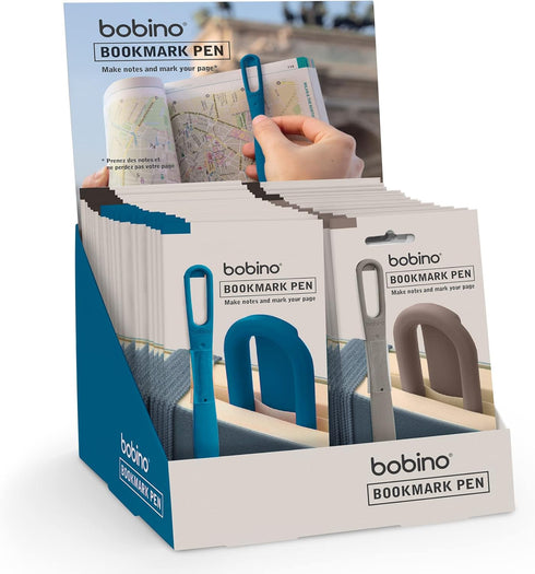 Bobino Bookmark Pen, Planner Pens & Ballpoint Pens for Journaling, Flat Pen Bookmarks for Women, Charcoal