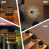 (1PC) DDRIC Decorative Solar Mandala Lights, Metal Solar Powered Outdoor Wall Sconces, Waterproof Step Lights, Warm