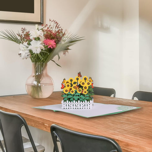 CUTE POPUP - Happy Birthday Pop Up Card, Sunflower Design, Thinking Of You, Get Well Soon Card