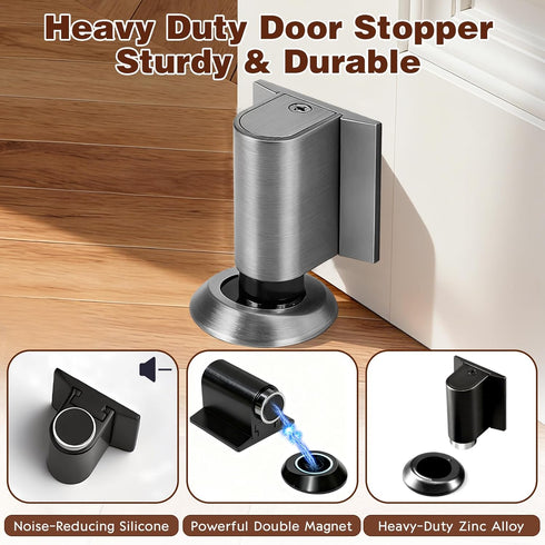 ROROUP 1 Pack Magnetic Door Stoppers for Bottom of Door Holder Heavy Duty Magnetic Door Catch Holder to Keep Door Open
