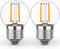 E26 Low Light Bulbs - 1Watt G40 Edison Small LED Light Bulbs, 2700k Warm White for Bedside, 2Pcs