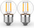 E26 Low Light Bulbs - 1Watt G40 Edison Small LED Light Bulbs, 2700k Warm White for Bedside, 2Pcs