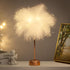 White Feather Lamp, LED Atmosphere Feather Night Lights, Bedside Lamps for Mother, Girlfriend, Home Girl Room, Wedding