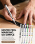 6 20mm Nicpro PCS Long Nib Marker Pens, Deep Hole Marker, Quick Dry & Waterproof Construction Markers, Long Head