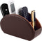 Tv Remote Holder Tray with 5 Compartment,PU Leather Remote Control Holder/Caddy,Placed Media