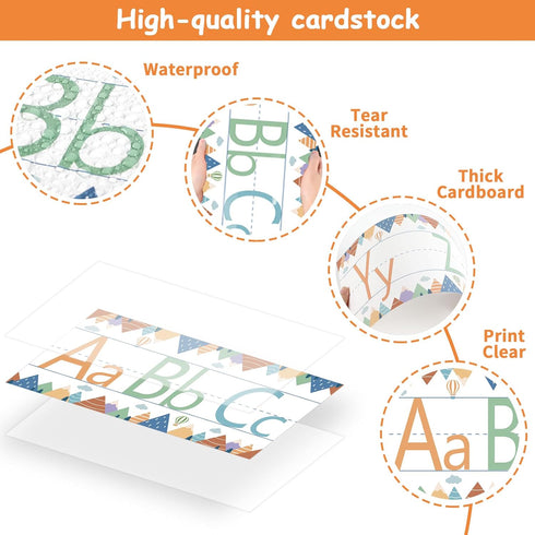 Moving Mountains Alphabet Number Bulletin Board Set, ABC Letters and Number 0-10 Cutouts for Classroom Wall Supplies