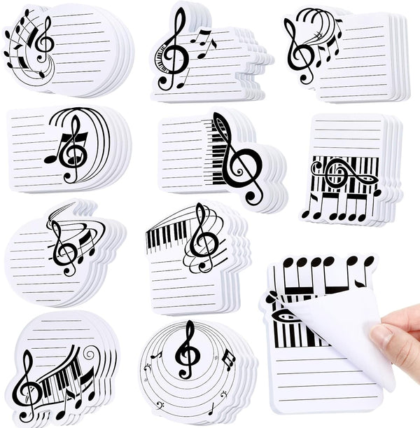 Yeaqee 40 Pads Music Themed Sticky Notes, 1200 Sheets, Funny Sticky Notes for Music Teacher Appreciation Gift
