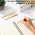 Fuutreo 100 Pack Gold Metallic Slim Ballpoint Pens, Retractable Christmas Ballpoint Pen with Black Ink