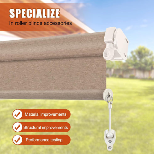 Seprochoo Sun Visor Parts Bungee kit and end Cover, Weather Resistance, for Coolaroo External Roller Shutter, Outdoor
