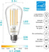 TJOY Edison Light Bulbs 60W Equivalent, Dimmable Vintage LED Light Bulbs, E26 Medium Base, Warm White 2700K, ST58, 8W, 800LM, 80+ CRI, Antique Decorative Filament LED Bulb, Clear Glass, 6 Pack by TJOY