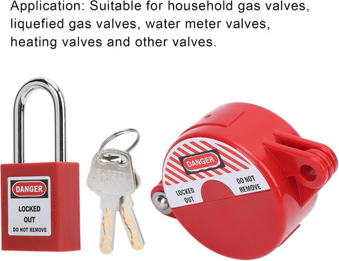 Home Valve Lockout Safety Padlock, Liquefied Gas Water Meter Floor Heating Drain Switch Kit